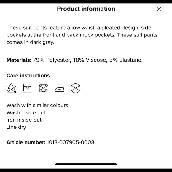 NA-KD NAKD Grey Heavy Low Waist Suit Pant - Picture 4 of 4